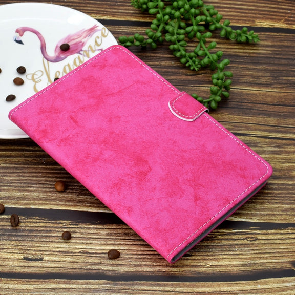 For iPad Pro 11 2024 Marble Style Cloth Texture Smart Leather Tablet Case(Rose Red)