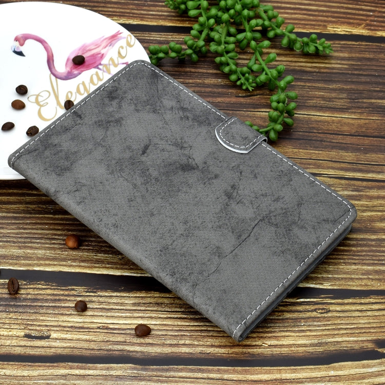 For iPad Pro 11 2024 Marble Style Cloth Texture Smart Leather Tablet Case(Grey)