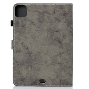 For iPad Pro 11 2024 Marble Style Cloth Texture Smart Leather Tablet Case(Grey)