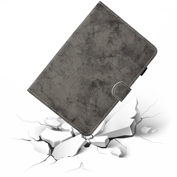 For iPad Pro 11 2024 Marble Style Cloth Texture Smart Leather Tablet Case(Grey)