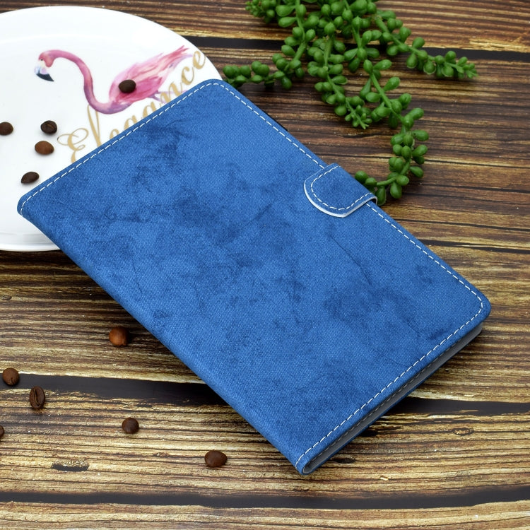 For iPad Pro 11 2024 Marble Style Cloth Texture Smart Leather Tablet Case(Blue)