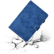 For iPad Pro 11 2024 Marble Style Cloth Texture Smart Leather Tablet Case(Blue)