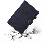 For iPad Pro 11 2024 Marble Style Cloth Texture Smart Leather Tablet Case(Dark Blue)