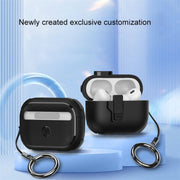 For AirPods Pro 2 Mechanical Switch Lock Bluetooth Earphone Protective Case(White)