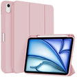 For iPad Air 11 2025 / 2024 3-fold TPU Smart Leather Tablet Case with Pen Slot(Pink) - iPad Air 11 2025 / 2024 Cases by PMC TechLife | Online Shopping South Africa | PMC TechLife | Buy Now Pay Later Mobicred