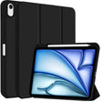 For iPad Air 11 2025 / 2024 3-fold TPU Smart Leather Tablet Case with Pen Slot(Black) - iPad Air 11 2025 / 2024 Cases by PMC TechLife | Online Shopping South Africa | PMC TechLife | Buy Now Pay Later Mobicred