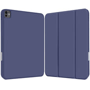 For iPad Pro 11 2024 3-fold TPU Smart Leather Tablet Case with Pen Slot(Royal Blue)