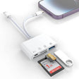 4 in 2 USB-C / Type-C + 8 Pin Interface Multi-function Card Reader(White) - U Disk & Card Reader by PMC TechLife | Online Shopping South Africa | PMC TechLife | Buy Now Pay Later Mobicred
