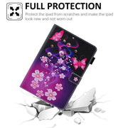 For iPad Pro 11 2024 Colored Drawing Leather Smart Tablet Case(Dual Pink Butterflies)