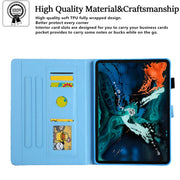 For iPad Pro 11 2024 Colored Drawing Leather Smart Tablet Case(Blue Time)