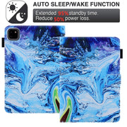 For iPad Pro 11 2024 Colored Drawing Leather Smart Tablet Case(Blue Time)