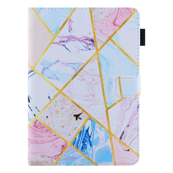 For iPad Pro 11 2024 Colored Drawing Leather Smart Tablet Case(Geometric Marble)