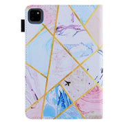For iPad Pro 11 2024 Colored Drawing Leather Smart Tablet Case(Geometric Marble)