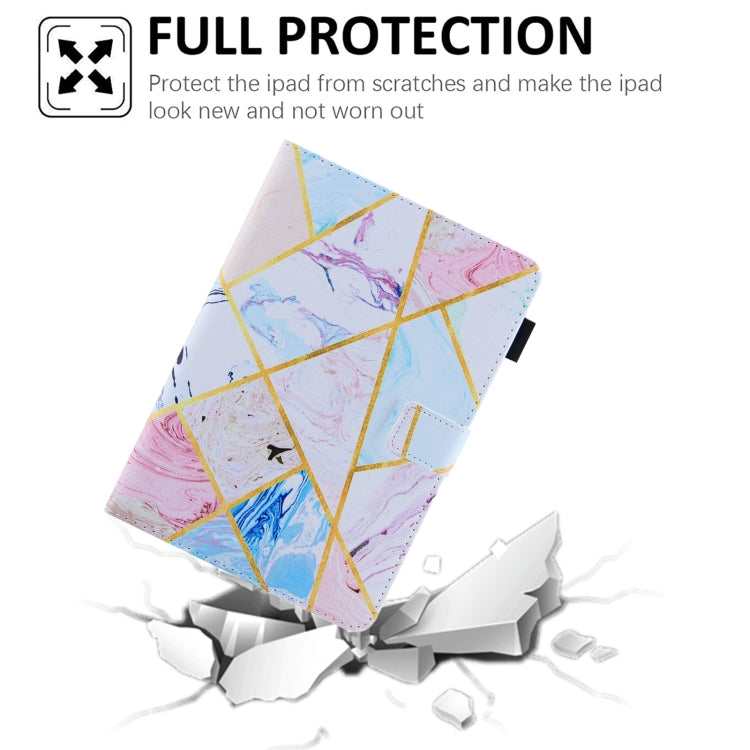 For iPad Pro 11 2024 Colored Drawing Leather Smart Tablet Case(Geometric Marble)
