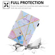 For iPad Pro 11 2024 Colored Drawing Leather Smart Tablet Case(Geometric Marble)