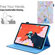 For iPad Pro 11 2024 Colored Drawing Leather Smart Tablet Case(Geometric Marble)