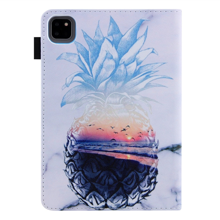For iPad Pro 11 2024 Colored Drawing Leather Smart Tablet Case(Ocean Pineapple)