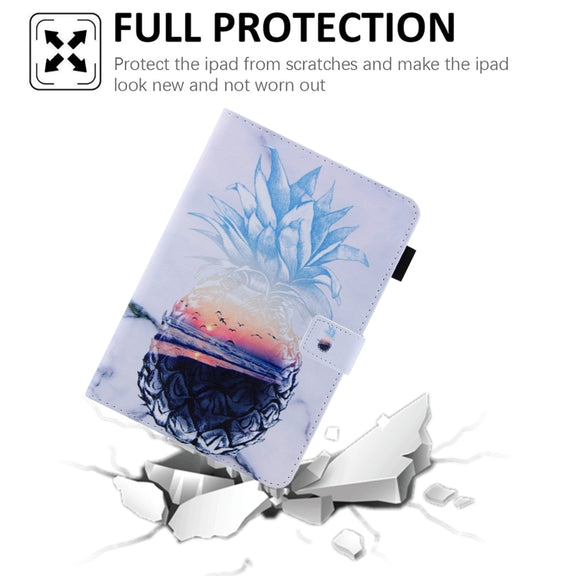 For iPad Pro 11 2024 Colored Drawing Leather Smart Tablet Case(Ocean Pineapple)