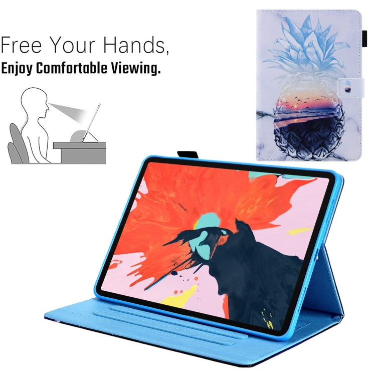 For iPad Pro 11 2024 Colored Drawing Leather Smart Tablet Case(Ocean Pineapple)