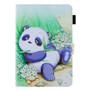 For iPad Pro 11 2024 Colored Drawing Leather Smart Tablet Case(Cute Panda)