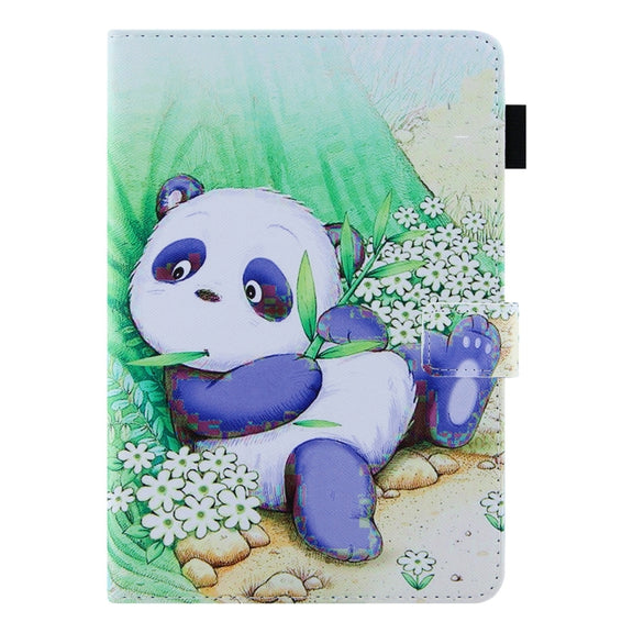 For iPad Pro 11 2024 Colored Drawing Leather Smart Tablet Case(Cute Panda)