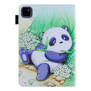 For iPad Pro 11 2024 Colored Drawing Leather Smart Tablet Case(Cute Panda)