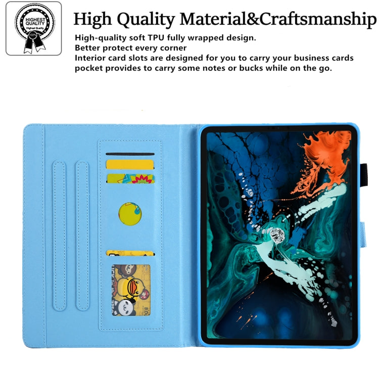 For iPad Pro 11 2024 Colored Drawing Leather Smart Tablet Case(Cute Panda)