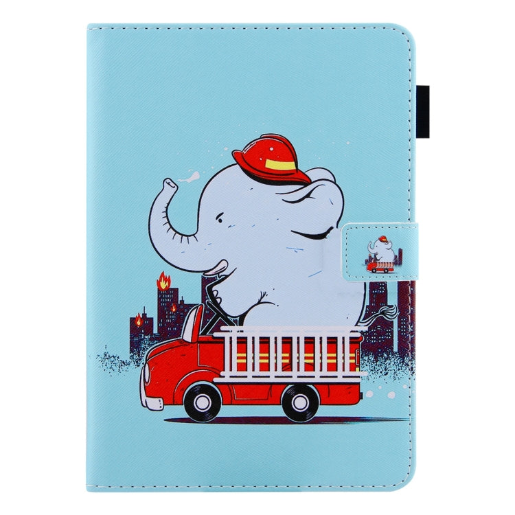 For iPad Pro 11 2024 Colored Drawing Leather Smart Tablet Case(Fire Elephant)