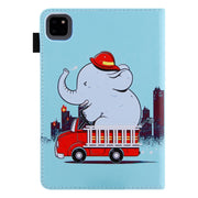 For iPad Pro 11 2024 Colored Drawing Leather Smart Tablet Case(Fire Elephant)