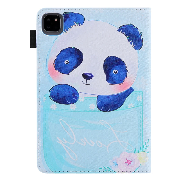 For iPad Pro 11 2024 Colored Drawing Leather Smart Tablet Case(Cup Panda)