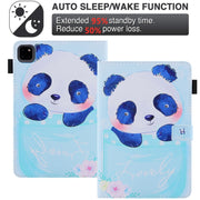 For iPad Pro 11 2024 Colored Drawing Leather Smart Tablet Case(Cup Panda)