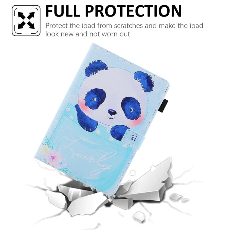 For iPad Pro 11 2024 Colored Drawing Leather Smart Tablet Case(Cup Panda)