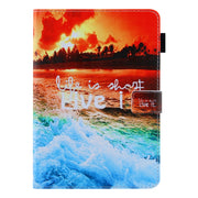 For iPad Pro 11 2024 Colored Drawing Leather Smart Tablet Case(Sunset)