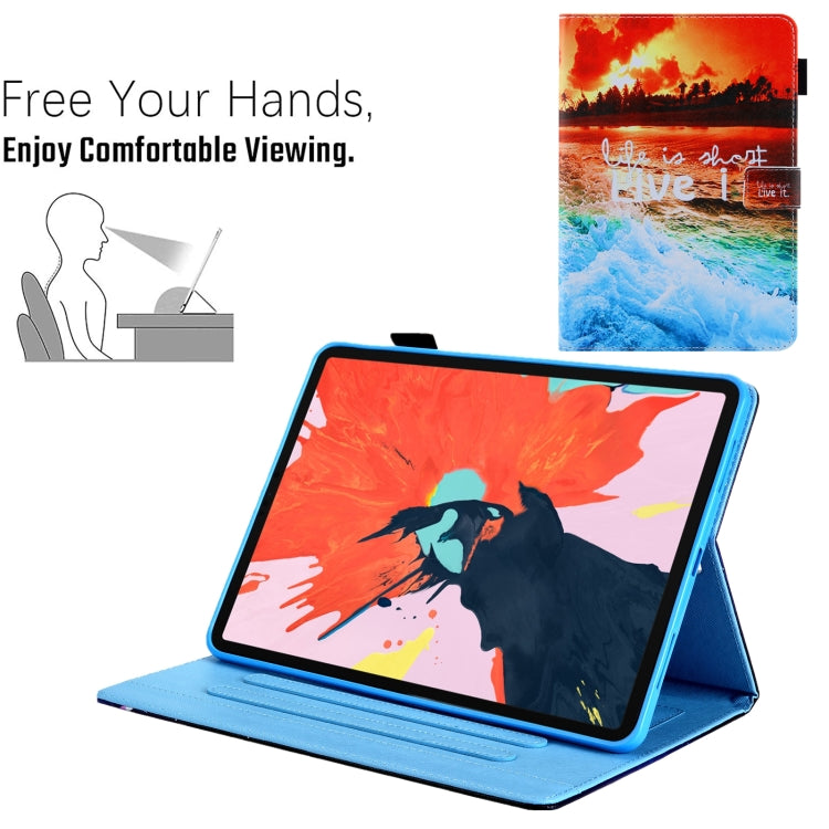 For iPad Pro 11 2024 Colored Drawing Leather Smart Tablet Case(Sunset)