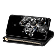 For Huawei Mate 20 Pro Multi-card Slots Starry Sky Laser Carving Glitter Zipper Horizontal Flip Leather Case with Holder & Wallet & Lanyard(Black)