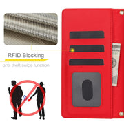 For Samsung Galaxy S24 Ultra 5G Crossbody Multifunction Rhombic Leather Phone Case(Red)