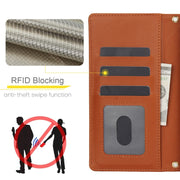 For Samsung Galaxy S24 Ultra 5G Crossbody Multifunction Rhombic Leather Phone Case(Brown)