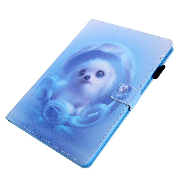 For iPad Pro 11 2024 Colored Drawing Leather Smart Tablet Case(Blue Dog)
