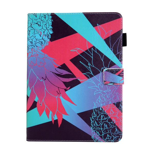 For iPad Pro 11 2024 Colored Drawing Leather Smart Tablet Case(Dazzling Pineapple)