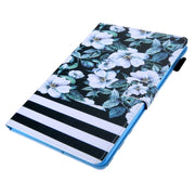 For iPad Pro 11 2024 Colored Drawing Leather Smart Tablet Case(Pear Flowers)