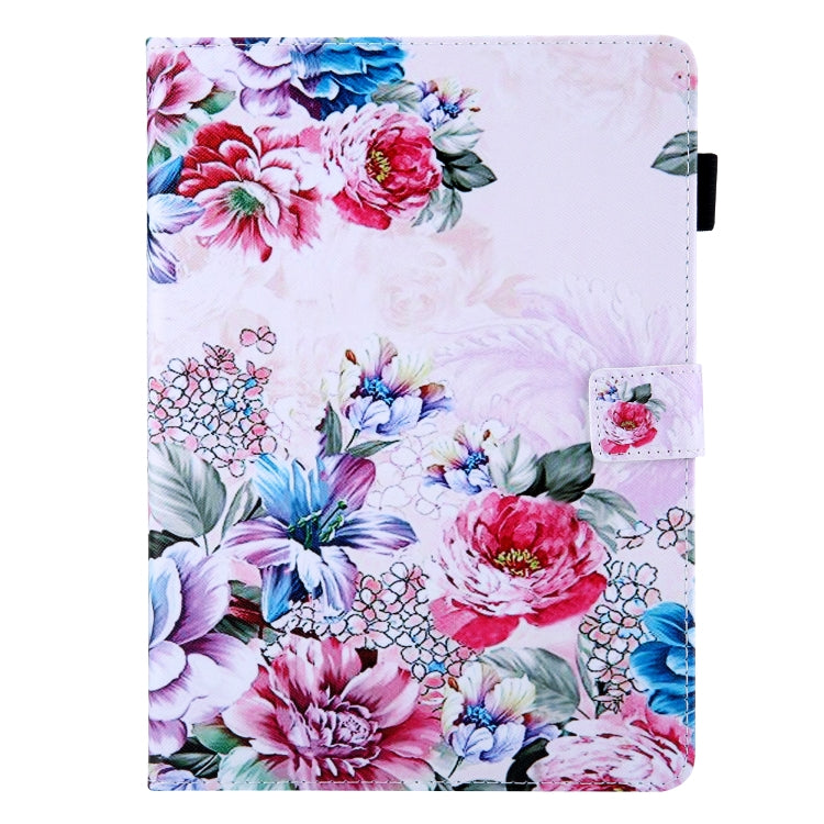 For iPad Pro 11 2024 Colored Drawing Leather Smart Tablet Case(Rose)