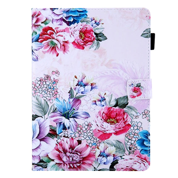 For iPad Pro 11 2024 Colored Drawing Leather Smart Tablet Case(Rose)