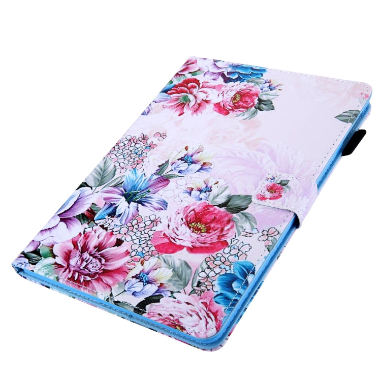 For iPad Pro 11 2024 Colored Drawing Leather Smart Tablet Case(Rose)