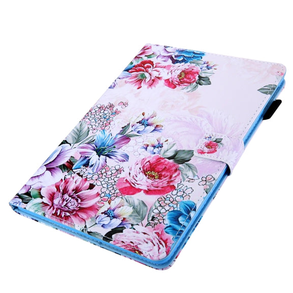 For iPad Pro 11 2024 Colored Drawing Leather Smart Tablet Case(Rose)