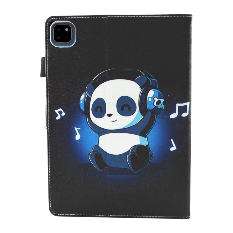 For iPad Pro 11 2024 Colored Drawing Leather Smart Tablet Case(Music Panda)