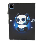 For iPad Pro 11 2024 Colored Drawing Leather Smart Tablet Case(Music Panda)