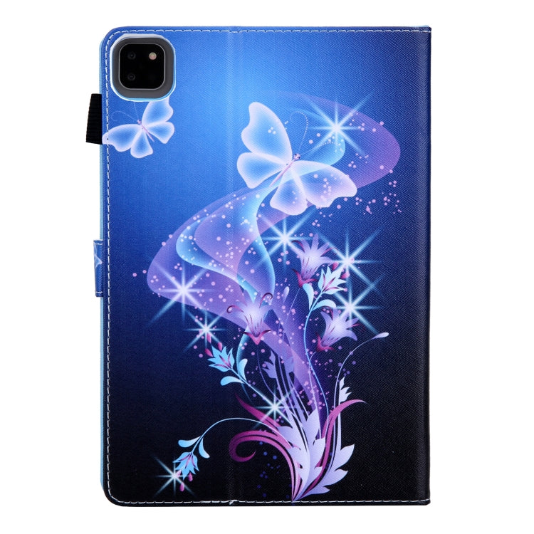 For iPad Pro 11 2024 Colored Drawing Leather Smart Tablet Case(Fantasy Butterfly)