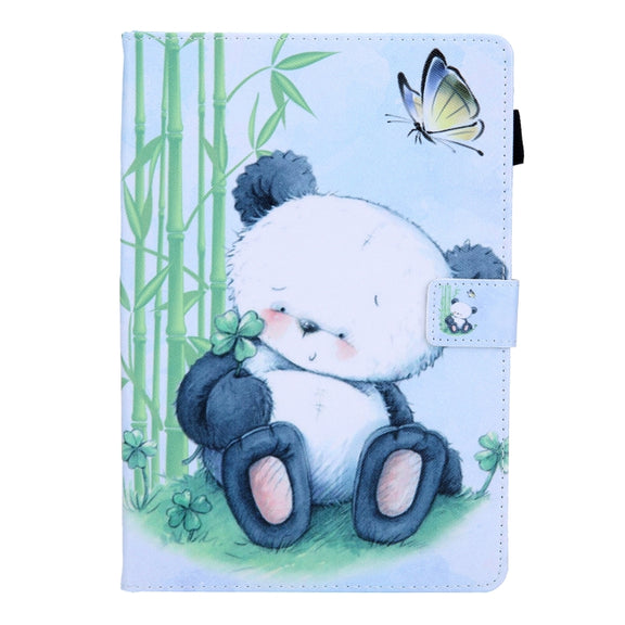 For iPad Pro 11 2024 Colored Drawing Leather Smart Tablet Case(Panda)