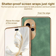 For Honor Magic6 Pro Electroplating Lambskin Leather Phone Case(Green)
