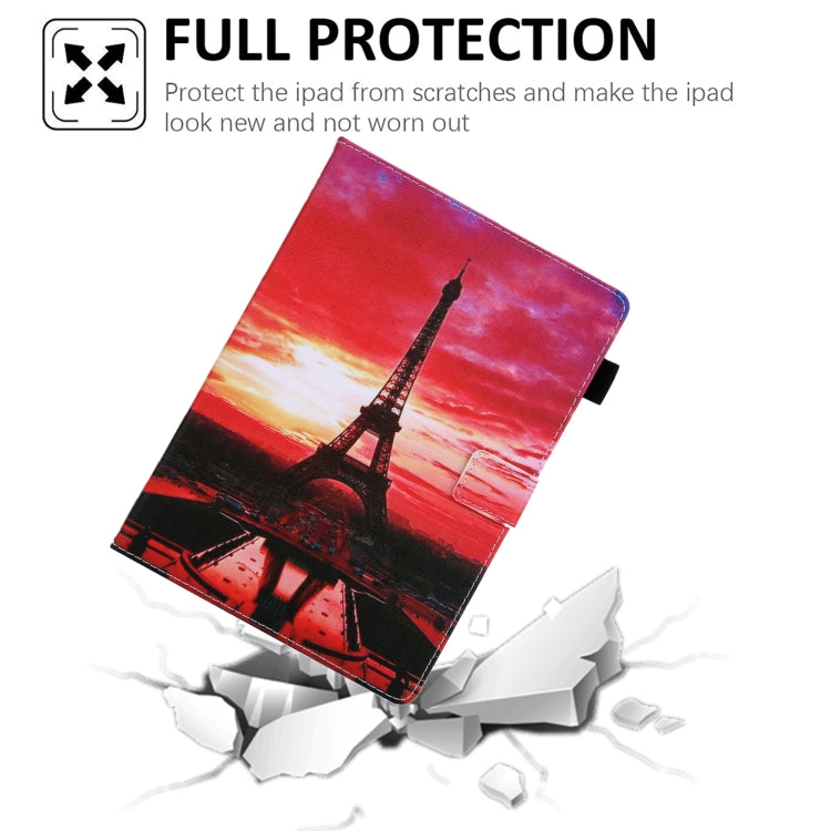 For iPad Pro 11 2024 Colored Drawing Leather Smart Tablet Case(Evening Tower)